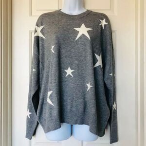 Colour Eighteen Women’s Round Neck Drop Sleeve Stars Sweater